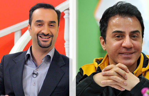 <p><strong><span style="font-family: BYekan; font-size: 12pt;">نیما کرمی و عمو پورنگ در " خیابان جام جم " </span></strong></p>